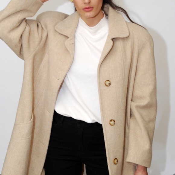 Herman Kay Jackets \u0026 Coats | Herman Kay Women's Vintage Wool Overcoat | Color: Silver | Size: L | Steffsfinds's Closet